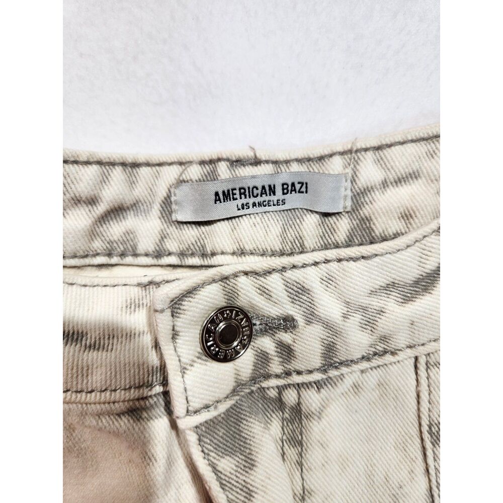 American Bazi Womens Cargo Ankle Pants Size M Off White Cream Utility Wide Leg - Picture 4 of 10